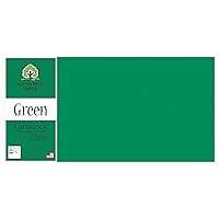 Green Cardstock - 12 x 24 inch - 65Lb Cover - 25 Sheets - Clear Path Paper