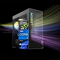 Lenovo Legion T5 High - Performance Gaming Tower Desktop, Intel Core i7-13700F, NVIDIA GeForce RTX 4060 Ti, 64GB DDR5 RAM, 2TB SSD + 2TB HDD, HDMI, Wired Keyboard&Mouse, Wi-Fi 6, Windows 11 Pro, Black