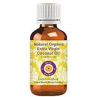 Natural Organic Extra Virgin Coconut Oil (Cocos nucifera) Cold Pressed 50ml (1.69 oz)