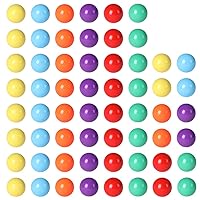 Game Replacement Balls for Chinese Checker, 60 Pcs Solid Color Replacement Marbles for Chinese Checkers, Marble Run, Marbles Game(5/8 Inch/6 Colors)