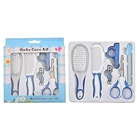 6 Pcs Baby Nail Hair Daily Care Kit Infant Kids Grooming Brush Comb and Manicure Set Hair Hoop