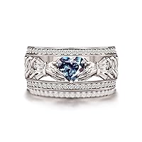 10K 14K 18K Gold 0.34cttw Natural Diamond Irish Claddagh Rings Claddagh Engagement Rings Claddagh Wedding Promise Anniversary Ring for Women