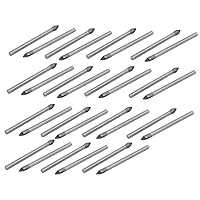uxcell A17010200ux0544 Metal Round Shank Triangle Head Tile Drill Bit (Pack of 30)