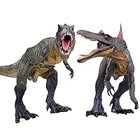 Gemini & Genius Dinosaur Toys Tyrannosaurus Rex and Spinosaurus Dinosaur World Action Figures, Great Birthday Gift, Collection, Cake Topper, Party Supplies, Room Decor for Kids 3-12 Years Old
