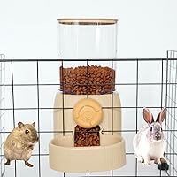 Hanging Automatic Pet Food Water Dispenser, Auto Gravity Rabbit Feeder and Water Dispenser Set，pet Feeder Station for Puppy Kitten Rabbit Chinchilla Hedgehog Guinea Pig Ferret (Feeder)