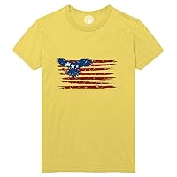 Patriotic Red White Blue Eagle Flag Printed T-Shirt