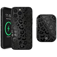 Velvet Caviar iPhone 14 Pro Max Case + MagSafe Battery Pack - Black Leopard (Bundle)