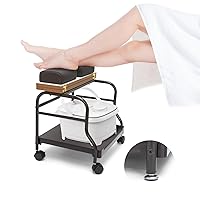 Beauty Salon Nail Or Foot Bath Spa Portable Esthetician Trolley Cart for Foot Rest Pedicure Manicure Funiture Massage Table Salon Supplies 2 Way Use 2 Color Option Elitzia (Dark Brown)