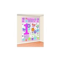 Wall Decorating Kit | 1st Birthday | Girl | Flowers and Butterflies Collection