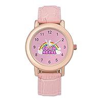 Unicorn Death Metal Classic Watches for Women Funny Graphic Pink Girls Watch Easy to Read