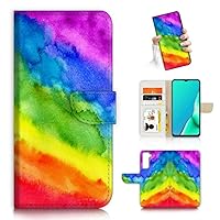 for Samsung S22, for Samsung Galaxy S22, Designed Flip Wallet Phone Case Cover, A22018 Rainbow Gay Pride 22018