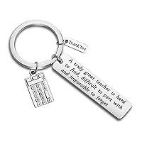 Math Teacher Thank You Keychain A Truly Great Teacher is Hard to Find Retirement Gift for Teacher