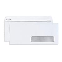 500 Self Seal Number 10 Single Right Window Envelopes - Security Lining - Designed for Secure Mailing of Invoices, Documents, and Business Statements, 4 1/8 x 9 1/2 Inches, 500 Ct
