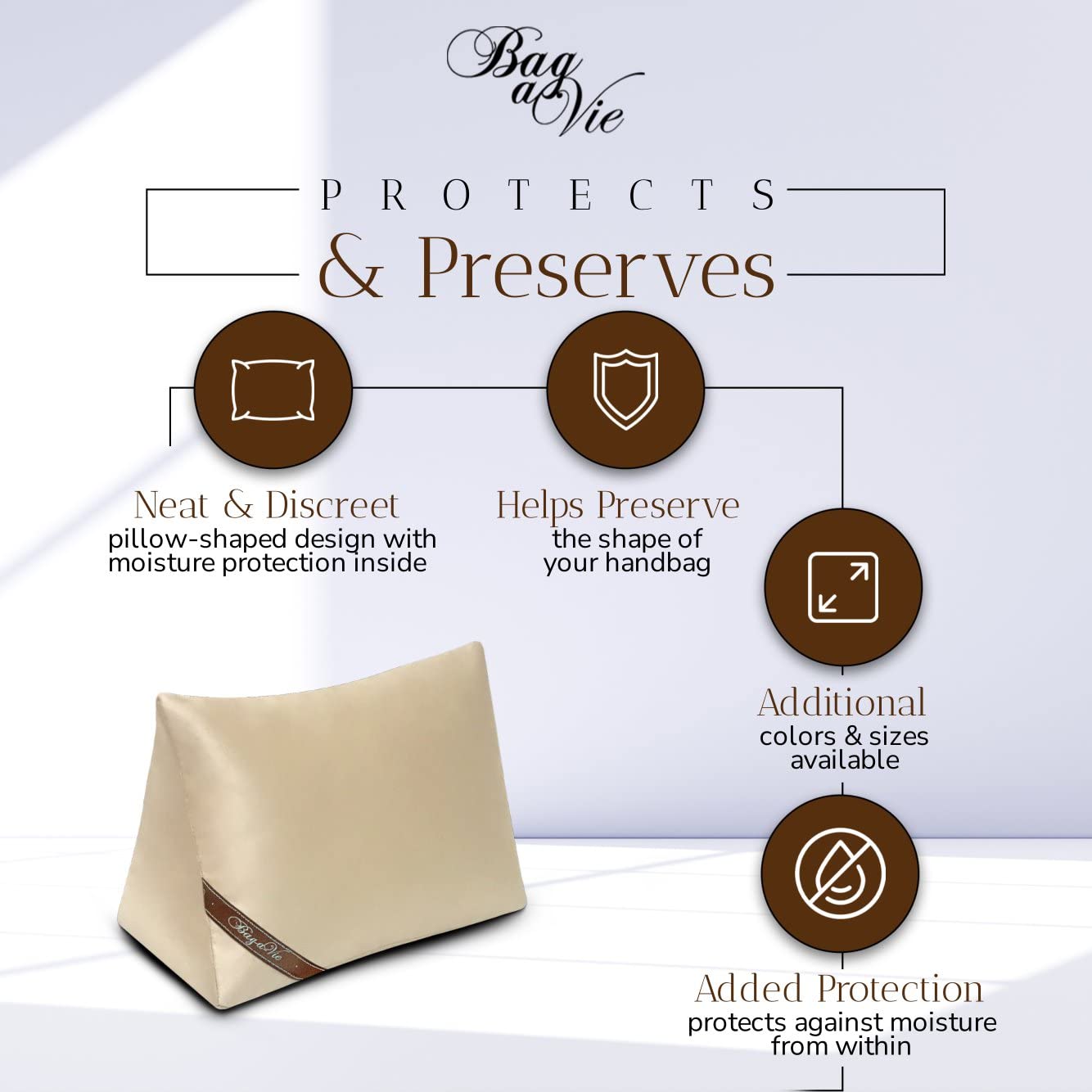  Satin Pillow Luxury Bag Shaper Compatible for the Designer Bag Kelly  28, 32, and 35 : Handmade Products
