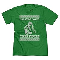 Harambe Loved Christmas Ugly Sweater Funny Men's T-Shirt