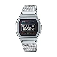 Casio Collection Women's Digital Watch with Stainless Steel Strap