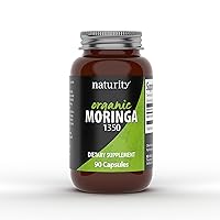 naturity Organic Moringa 1350MG Organic Moringa Leaf Powder - Advanced Health, Whole-Body Support, USDA Certified Organic (90 Capsules)
