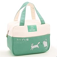 NEWGEM Stylish Bento Lunch Carry Bags - Thermal Cooler Lunch Tote Handbag with Pockets Durable Handles Fashionable Japanese Printing for Kids Teens Preschool High College Student