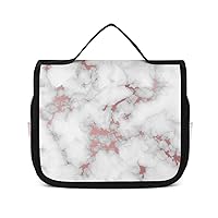 White Marble Rose Gold Toiletry Bag Hanging Wash Bag Travel Makeup Bag Organizer Cosmetic Bag for Women Men