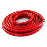A/T 1/0 Gauge Red 25ft Power/Ground Wire True Spec and Soft Touch Cable
