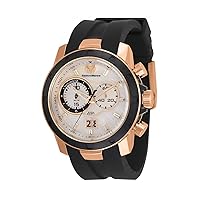 TechnoMarine Men's for 'UF6' Gold Tone Quartz & Silicone Casual Watch (Model: TM615010) (Black)