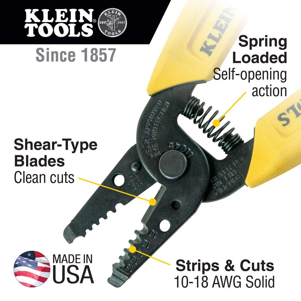 Klein Tools 92906 Tool Set, Basic Tool Kit has Klein Tools Hand Tools for Apprentice or Home: Pliers, Wire Stripper / Cutter, Screwdrivers, 6-Piece