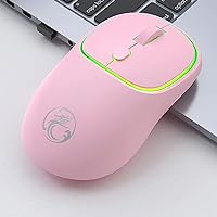Wireless Mouse- 2.4G Noiseless Mouse with USB Receiver- Adjustable DPI Levels Portable Computer Mice Cordless Mouse for PC, Tablet, Laptop (Pink Wireless Mouse Gaming)