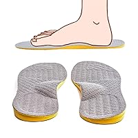 Supination Insoles, Orthotic Inserts for Men and Women, Corrective Supination Side Heel Wedge Insoles for O/X Legs Flat Feet Bowed Legs (Size : 43-45)