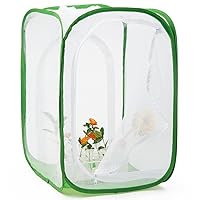 Two Doors Large Monarch Butterfly Cage Insect Net Caterpillar Enclosure Terrarium Pop Up Net (24