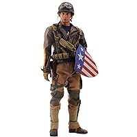 HiPlay Fish Bone Toys Collectible Figure Full Set: America World War II Captain, 1:6 Scale Male Miniature Action Figurine FB-Z013