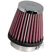 K&N Universal Clamp-On Air Filter: High Performance, Premium, Replacement Engine Filter: Flange Diameter: 1.9375 In, Filter Height: 3 In, Flange Length: 0.625 In, Shape: Round Tapered, RC-1060