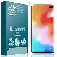 IQShield Matte Screen Protector Compatible with Samsung Galaxy S10 Plus (6.4 inch)(Case Friendly, Version 2)(2-Pack)(NOT Compatible with Verizon S10 5G) Anti-Glare Anti-Bubble TPU Film