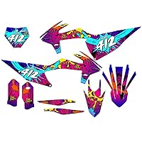 2019-2022 XCF Zany Pink Senge Graphics Complete Kit with Rider I.D. Compatible with KTM