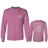 VICES AND VIRTUES Hecho En Mexico Mexican Flag Coat of Arms Escudo Mexicano 5 Mayo Long Sleeve Men's