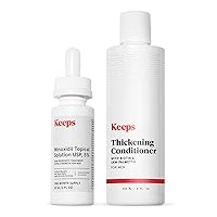 Keeps Minoxidil Topical Hair Growth Solution & Hair Thickening Conditioner Bundle