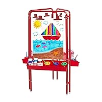 Colorations 3-Way Indoor/Outdoor Acrylic Panel Easel, Outdoor Play, Drawing, Adjustable Easel, Art Craft Painting, Arts and Crafts
