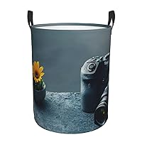3D Graphics Universe Space Round waterproof laundry basket,foldable storage basket,laundry Hampers with handle,suitable toy storage
