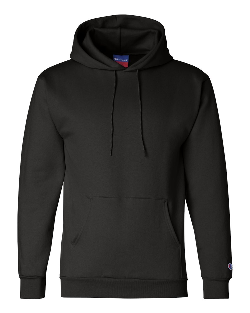 Champion Hooded Sweatshirt, Black, Medium