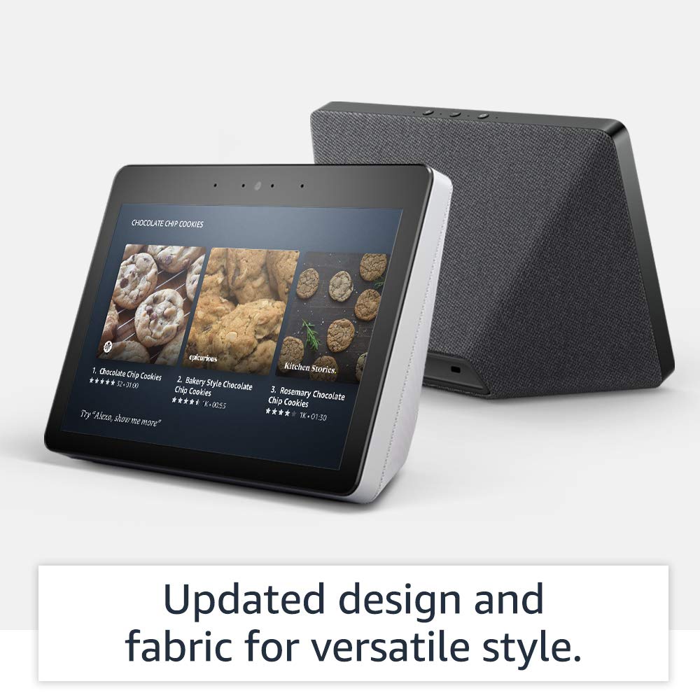 Echo Show (2nd Gen) | Premium 10.1” HD smart display with Alexa – stay connected with video calling - Charcoal