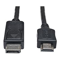 TRIPP Lite DisplayPort to HDMI Cable Adapter, DP to HDMI (M/M), DP2HDMI, 1080P, 3 ft. (P582-003),Black