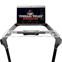 TFD The Tread Tray 2.0 | Compatible with Peloton Tread (Does NOT FIT Tread Plus), Made in USA | Walking Desk Attachment Holder for Laptop, Tablet, Phone, & Book (Clear)