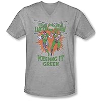 Green Lantern - Mens Keeping It Green V-Neck T-Shirt
