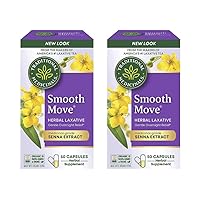 Traditional Medicinals Smooth Move Senna Capsules, 50-Count Bottle (Pack of 2)