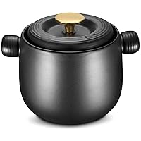 Kitchen Pot Clay Casserole Pot 3.5L Terracotta Stew Pot Ceramic Casserole - High Temperature Resistance, Efficient Heat Insulation, Durable Without Cracking