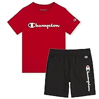 Champion Boys Shorts Sets 2 Piece Tee Shirt and Athletic Shorts for Kids