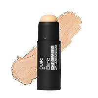BUILD & BLEND Foundation Stick, Medium Coverage Buildable Contour Stick for Face, Ultra Blendable Creamy Formula for a Natural Shine Free Finish, 0.25 Ounce (Natural Ivory)