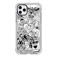 CASETiFY Ultra Impact iPhone 11 Pro Max Case [9.8ft Drop Protection] - matt Darling Sticker Collage - Clear