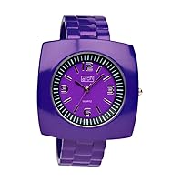 Eton Ladies Square Case Purple Bangle Watch 2870-6