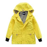 Hiheart Boys Girls Waterproof Hooded Jackets Cotton Lined Rain Jackets