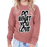 Do What You Love Kids' Raglan Sweatshirt - Inspirational Sponge Fleece Sweatshirt - Quotes Printed Sweatshirt